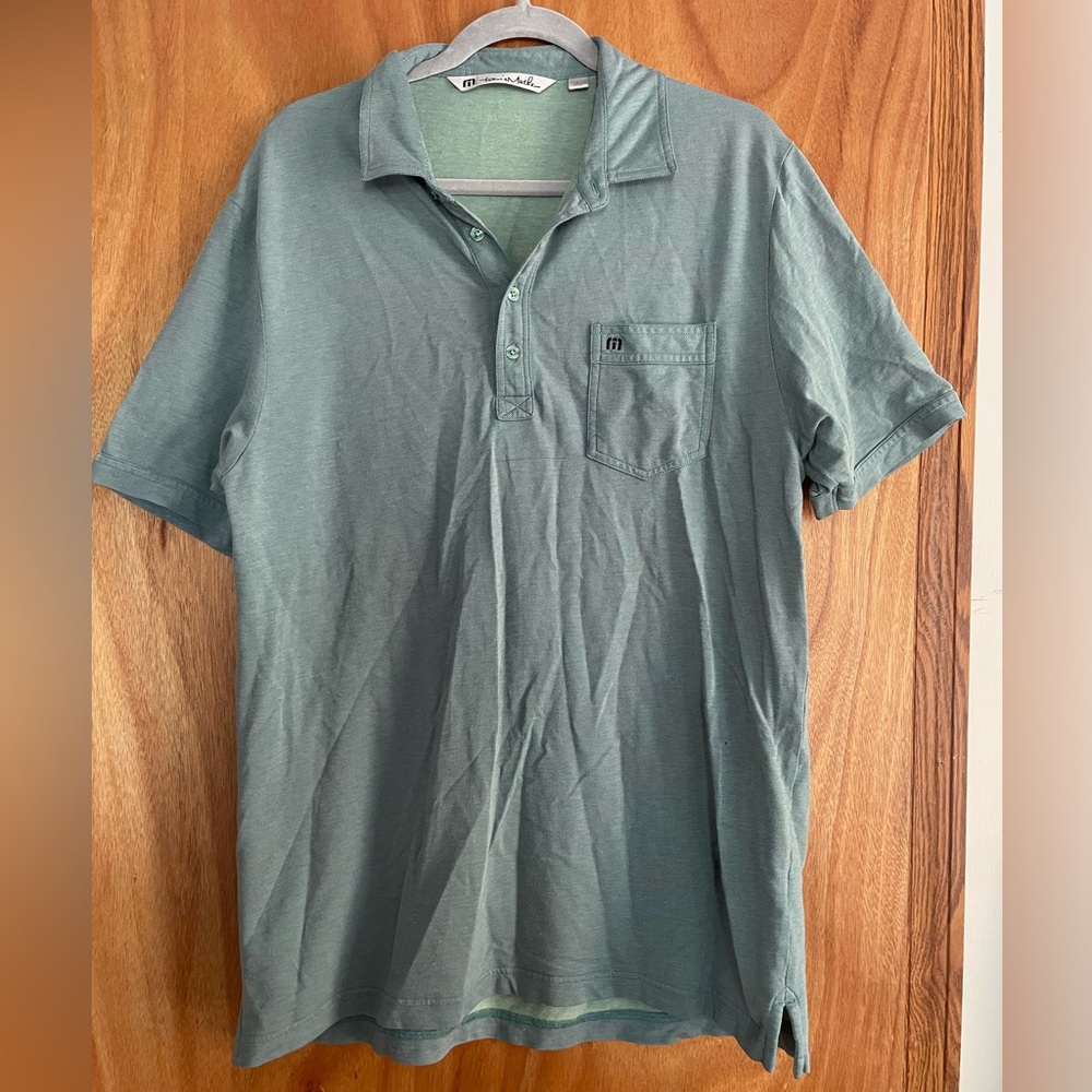 Travis Mathew Green Golf Polo